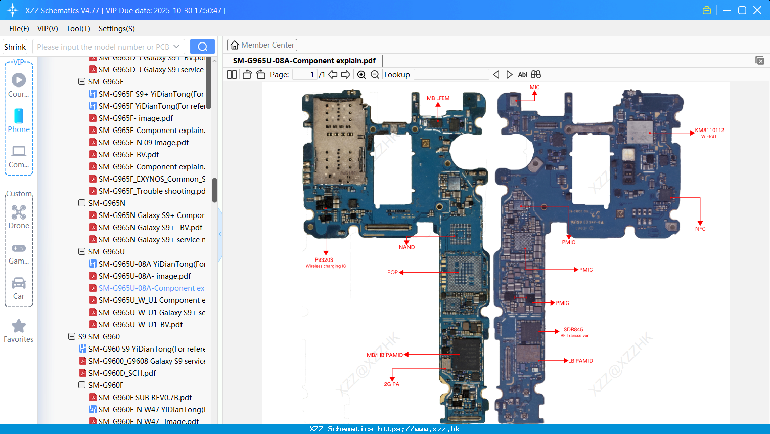 Samsung SM-G965U-08A-Component Explain